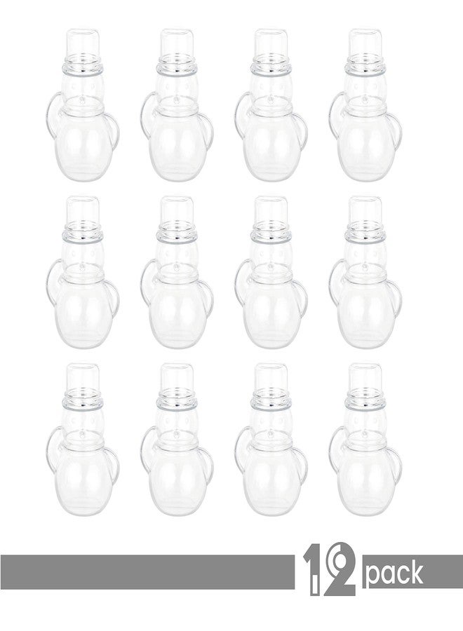 Hammont Snowman Shaped Acrylic Candy Boxes - 12 Pack - 1.57"x3.54" - Perfect for Weddings, Birthdays, Party Favors and Gifts | Designer Cute Clear Lucite Plastic Treat Containers - Image 3